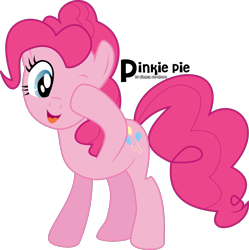 Size: 1432x1439 | Tagged: safe, artist:oobrushstrokeoo, imported from derpibooru, pinkie pie, earth pony, pony, female, pinkie promise, simple background, solo, transparent background