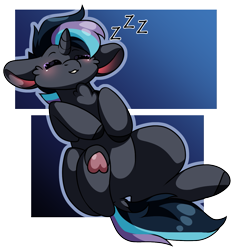 Size: 1123x1199 | Tagged: safe, artist:vulpiedy, imported from derpibooru, oc, oc only, oc:little night, pegasus, pony, cute, sleeping, solo