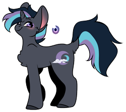 Size: 914x812 | Tagged: safe, artist:vulpiedy, imported from derpibooru, oc, oc only, oc:little night, pony, unicorn, chest fluff, simple background, solo, transparent background