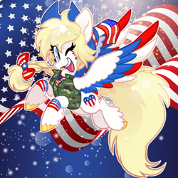 Size: 1111x1111 | Tagged: safe, imported from ponybooru, oc, oc:star spangle, pegasus, g5, united states