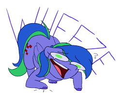 Size: 898x736 | Tagged: safe, artist:sea fluff, imported from derpibooru, oc, oc only, oc:felicity stars, pony, female, laughing, mare, simple background, solo, text, transparent background, wheeze