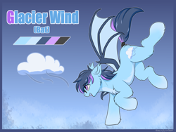 Size: 3600x2700 | Tagged: safe, artist:snowstormbat, imported from derpibooru, oc, oc only, oc:glacier wind, bat pony, pony, high res, male, reference sheet, solo