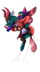 Size: 572x1039 | Tagged: safe, artist:eternity9, imported from derpibooru, pharynx, changedling, changeling, clothes, commission, grenade, helmet, prince pharynx, rocket launcher, shovel, simple background, soldier, solo, team fortress 2, transparent background