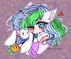 Size: 3869x3213 | Tagged: safe, artist:krissstudios, imported from derpibooru, oc, oc only, pony, unicorn, bust, female, high res, mare, plushie, portrait, solo