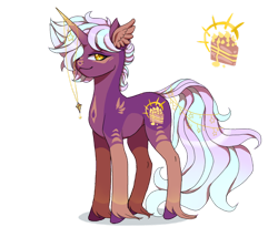 Size: 1280x1051 | Tagged: safe, artist:brot-art, imported from derpibooru, oc, oc only, pony, unicorn, ear fluff, horn, horn jewelry, jewelry, male, simple background, smiling, stallion, transparent background, unicorn oc, unshorn fetlocks