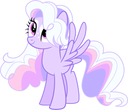 Size: 9143x7877 | Tagged: safe, artist:shootingstarsentry, imported from derpibooru, oc, oc only, oc:cloudy haze, pegasus, pony, absurd resolution, female, full body, mare, multicolored mane, multicolored tail, pegasus oc, pink eyes, show accurate, simple background, smiling, solo, spread wings, standing, tail, transparent background, wings