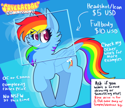 Size: 2300x2000 | Tagged: safe, artist:saveraedae, imported from derpibooru, rainbow dash, pegasus, pony, advertisement, backwards cutie mark, cheek fluff, chest fluff, eyebrows, eyebrows visible through hair, female, high res, looking at you, mare, raised hoof, solo