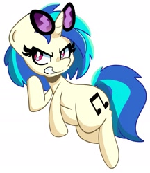 Size: 1619x1876 | Tagged: safe, artist:kindakismet, imported from derpibooru, dj pon-3, vinyl scratch, pony, unicorn, grin, simple background, smiling, solo, sunglasses, white background