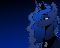 Size: 2500x2000 | Tagged: safe, artist:zahsart, imported from derpibooru, princess luna, alicorn, pony, frown, high res, lidded eyes, solo