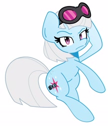 Size: 1963x2281 | Tagged: safe, artist:kindakismet, imported from derpibooru, photo finish, earth pony, pony, looking at you, simple background, solo, sunglasses, unamused, white background