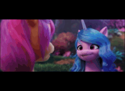 Size: 1828x1332 | Tagged: safe, edit, edited screencap, editor:i-shooped-a-pwny, imported from derpibooru, screencap, hitch trailblazer, izzy moonbow, pipp petals, queen haven, sunny starscout, zipp storm, earth pony, pegasus, pony, unicorn, spoiler:my little pony: a new generation, alphabittle blossomforth, animated, bridlewood, collar, colt, father and child, father and son, female, g5, glasses, male, mane five (g5), my little pony: a new generation, pegasus crystal, pegasus royal guard, royal guard, sound, stallion, thunder flap, tree, unicorn crystal, webm, why