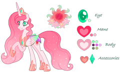 Size: 2716x1624 | Tagged: safe, artist:dawnheartyt, imported from derpibooru, oc, oc only, alicorn, changepony, hybrid, pony, alicorn oc, base used, ethereal mane, female, horn, interspecies offspring, jewelry, mare, offspring, parent:princess celestia, parent:thorax, parents:thoralestia, peytral, raised hoof, reference sheet, simple background, solo, starry mane, tiara, transparent background, wings