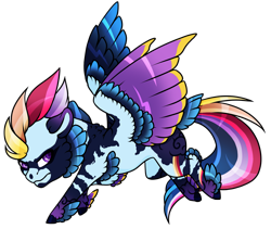 Size: 2791x2358 | Tagged: safe, artist:oneiria-fylakas, imported from derpibooru, oc, oc only, oc:lightning storm, pegasus, pony, chibi, high res, rainbow power, simple background, solo, transparent background