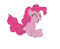 Size: 1280x1063 | Tagged: safe, artist:benpictures1, edit, imported from derpibooru, pinkie pie, earth pony, pony, power ponies (episode), cute, diapinkes, eyes closed, female, inkscape, jumping, mare, open mouth, open smile, simple background, smiling, solo, transparent background, vector