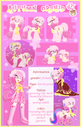 Size: 713x1121 | Tagged: safe, artist:xwhitedreamsx, imported from twibooru, oc, oc:autumn orchid, earth pony, pony, equestria girls, clothes, dress, equestria girls-ified, female, filly, image, kimono (clothing), needs more jpeg, rainbow power, rainbow power-ified, reference sheet, solo