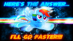 Size: 3840x2160 | Tagged: safe, artist:cloudy glow, artist:game-beatx14, edit, imported from derpibooru, rainbow dash, pegasus, pony, female, flying, high res, mare, princewhateverer, solo, song reference, spread wings, text, wallpaper, wallpaper edit, wings