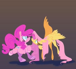Size: 2048x1843 | Tagged: safe, artist:idefix, imported from derpibooru, fluttershy, pinkie pie, earth pony, pegasus