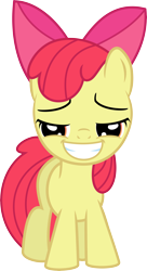 Size: 6003x11073 | Tagged: safe, artist:baka-neku, imported from derpibooru, apple bloom, earth pony, pony, one bad apple, female, filly, grin, simple background, smiling, solo, transparent background, vector