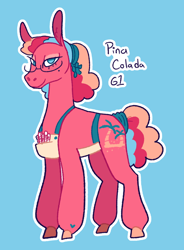 Size: 1176x1601 | Tagged: safe, artist:goatpaste, imported from derpibooru, earth pony, pony, g1, pina colada (g1), solo