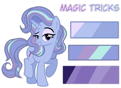 Size: 1800x1300 | Tagged: safe, artist:just-silvushka, imported from derpibooru, oc, oc only, oc:magic tricks, pony, unicorn, base used, eyelashes, female, horn, magical lesbian spawn, makeup, mare, offspring, parent:starlight glimmer, parent:trixie, parents:startrix, raised hoof, simple background, smiling, smirk, solo, transparent background, unicorn oc