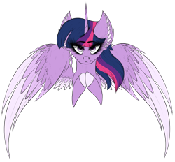 Size: 2062x1915 | Tagged: safe, artist:beamybutt, imported from derpibooru, twilight sparkle, alicorn, pony, colored hooves, ear fluff, eyelashes, female, hooves together, horn, mare, simple background, solo, transparent background, twilight sparkle (alicorn), wings