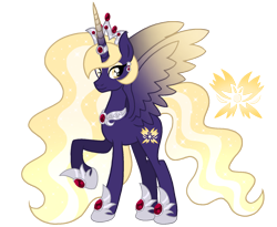 Size: 1699x1390 | Tagged: safe, artist:madlilon2051, imported from derpibooru, oc, oc only, alicorn, pony, alicorn oc, base used, crown, eyelashes, female, horn, jewelry, mare, peytral, raised hoof, regalia, simple background, smiling, solo, transparent background, wings