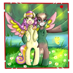 Size: 512x512 | Tagged: safe, artist:jamoka-rai-kou, imported from derpibooru, oc, oc only, pony, bipedal, chest fluff, looking at you, selfie, smiling, spread wings, wings