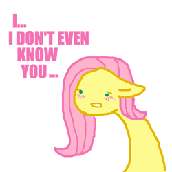 Size: 500x500 | Tagged: safe, artist:askpinkiepieandfriends, imported from derpibooru, fluttershy, pegasus, pony, ask, blushing, dialogue, female, floppy ears, mare, marriage proposal, simple background, solo, tumblr, white background