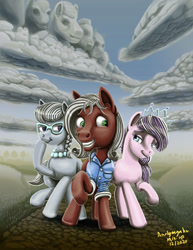 Size: 1024x1326 | Tagged: safe, artist:amalgamzaku, imported from derpibooru, diamond tiara, silver spoon, oc, pony, colt, male