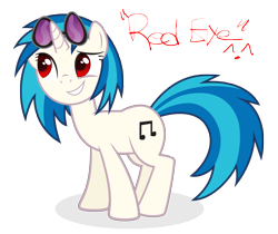 Size: 10000x8400 | Tagged: safe, artist:juniberries, imported from derpibooru, dj pon-3, vinyl scratch, pony, unicorn, .svg available, absurd resolution, alternate eye color, female, mare, red eyes, simple background, smiling, solo, transparent background, vector