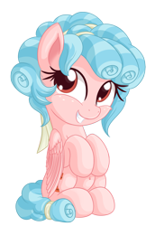 Size: 1611x2344 | Tagged: safe, artist:vito, imported from twibooru, cozy glow, pony, cute, female, filly, image, png, simple background, sitting, smiling