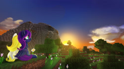 Size: 1920x1075 | Tagged: safe, artist:cxynbl, imported from derpibooru, oc, oc only, alicorn, pony, minecraft, scenery, solo