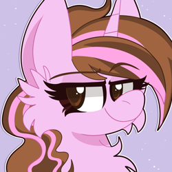 Size: 2000x2000 | Tagged: safe, artist:saveraedae, imported from derpibooru, oc, oc only, pony, unicorn, cheek fluff, chest fluff, ear fluff, female, high res, mare, simple background, solo