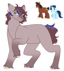 Size: 1280x1419 | Tagged: safe, artist:inkprism, imported from derpibooru, soarin', trouble shoes, oc, earth pony, pegasus, pony, crack ship offspring, gradient hooves, magical gay spawn, offspring, parent:soarin', parent:trouble shoes, simple background, transparent background, unshorn fetlocks