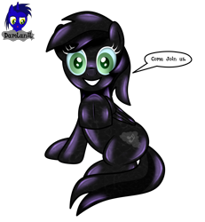 Size: 3840x4154 | Tagged: safe, artist:damlanil, imported from derpibooru, oc, oc only, oc:cloud song, goo, latex pony, original species, pegasus, pony, blue sclera, comic, commission, cute, female, frog (hoof), grin, happy, high res, latex, living latex, looking at you, mare, raised hoof, rubber, shiny, shiny mane, show accurate, simple background, smiling, smiling at you, solo, symbiote, talking to viewer, text, transformation, transparent background, underhoof, vector, wings