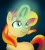 Size: 947x1054 | Tagged: safe, artist:winter-scarf, imported from derpibooru, sunset shimmer, pony, unicorn, equestria girls, dark blue background, female, magic, mare, missing cutie mark, smiling, solo, telekinesis