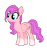 Size: 1061x1127 | Tagged: safe, artist:naturajellyfish, imported from derpibooru, oc, oc:clouderette, pegasus, fake blue eyes, not cute, pegasus oc, pink coat, pink hair, pink pegasus, wings