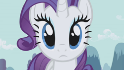 Size: 1920x1080 | Tagged: safe, imported from derpibooru, screencap, rarity, pony, unicorn, boast busters, season 1, female, g4, looking at you, mare, shocked, solo