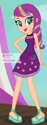 Size: 510x1350 | Tagged: safe, artist:jullea cabilao, imported from derpibooru, sunny starscout, equestria girls, base used, clothes, clothes swap, dress, equestria girls-ified, feet, female, g5, g5 to equestria girls, my little pony: a new generation, sandals