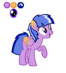 Size: 728x804 | Tagged: safe, artist:cobaltstaryt, imported from derpibooru, oc, oc only, oc:cobalt star, pegasus, pony, base used, eyelashes, female, mare, offspring, parent:flash sentry, parent:twilight sparkle, parents:flashlight, pegasus oc, raised hoof, reference sheet, simple background, smiling, solo, story included, white background