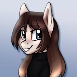 Size: 821x822 | Tagged: safe, artist:zahsart, imported from derpibooru, oc, oc only, oc:hickory, earth pony, pony, clothes, looking at you, smiling, solo, sweater