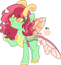 Size: 2371x2540 | Tagged: safe, artist:kurosawakuro, imported from derpibooru, oc, oc only, changepony, hybrid, base used, female, high res, interspecies offspring, offspring, parent:sunset shimmer, parent:thorax, simple background, solo, transparent background