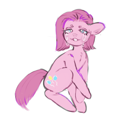 Size: 5000x5000 | Tagged: safe, artist:queen-fia, imported from derpibooru, pinkie pie, earth pony, pony, absurd resolution, beanbrows, crying, eyebrows, female, mare, pinkamena diane pie, simple background, solo, transparent background