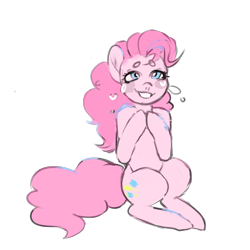 Size: 5000x5000 | Tagged: safe, artist:queen-fia, imported from derpibooru, pinkie pie, earth pony, pony, beanbrows, crying, eyebrows, female, mare, simple background, smiling, solo, transparent background