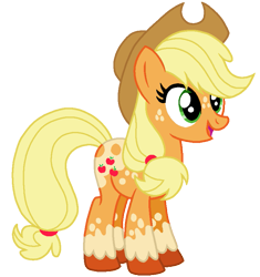 Size: 805x857 | Tagged: safe, artist:madlilon2051, imported from derpibooru, applejack, earth pony, pony, alternate design, base used, eyelashes, female, freckles, hat, mare, simple background, smiling, solo, transparent background, unshorn fetlocks