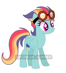 Size: 314x350 | Tagged: safe, artist:just-silvushka, imported from derpibooru, oc, oc only, pegasus, pony, base used, eyelashes, female, goggles, magical lesbian spawn, mare, offspring, parent:fluttershy, parent:rainbow dash, parents:flutterdash, pegasus oc, reference sheet, simple background, smiling, solo, transparent background, wings