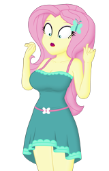 Size: 1920x3000 | Tagged: safe, artist:ah96, edit, editor:ah96, imported from derpibooru, fluttershy, equestria girls, :o, big breasts, breast edit, breasts, busty fluttershy, cleavage, female, ms paint, open mouth, shading, shocked, simple background, solo, transparent background