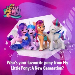 Size: 715x715 | Tagged: safe, imported from derpibooru, izzy moonbow, pipp petals, sunny starscout, zipp storm, earth pony, pegasus, pony, unicorn, female, g5, mare, my little pony: a new generation, official, open mouth