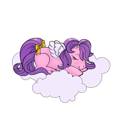 Size: 3464x3464 | Tagged: safe, artist:vernorexia, edit, imported from derpibooru, pipp petals, pegasus, pony, adorapipp, bow, cloud, coloring page, cute, eyes closed, female, g1, g1 style, g5, g5 to g1, high res, lying down, mare, my little pony: a new generation, on a cloud, prone, simple background, sleeping, sleeping on a cloud, small wings, solo, tail, tail bow, transparent background, wings