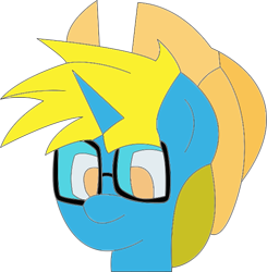 Size: 607x619 | Tagged: safe, artist:artify, imported from derpibooru, oc, oc only, oc:artify, pony, unicorn, glasses, horn, pony head, simple background, solo, transparent background, unicorn oc